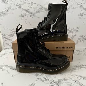 Dr. Martens 1460 Patent Leather Lace Up Combat Boots